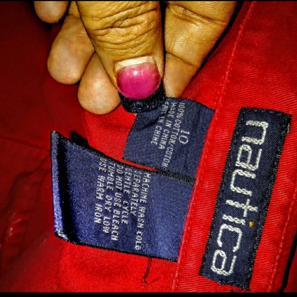 Nautica Jacket Coat Red Size 10 EUC - Picture 9 of 10